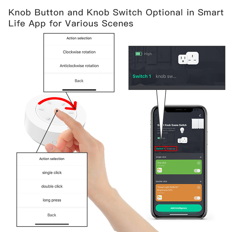 Smart ZigBee Knob Switch Work  - Home Automation Ideas ulasan dan harga
